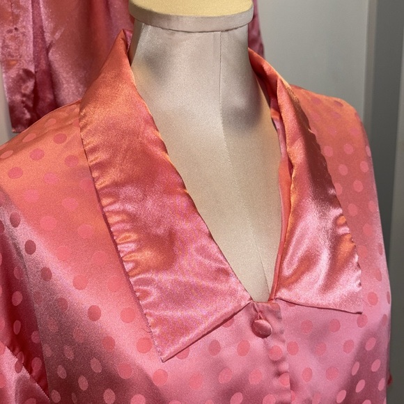 Victoria's Secret VTG '80s Gold Label Hi-Gloss Satin PJ Sleep Shorts +Top SZ M - Picture 4 of 12